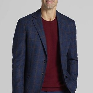 Jos. A. Bank Navy Plaid Blazer